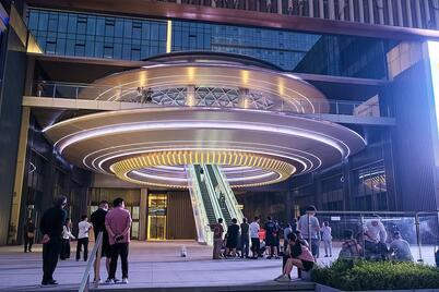 Futuristic UFO-Shaped Business Building Opens in Nanjing
